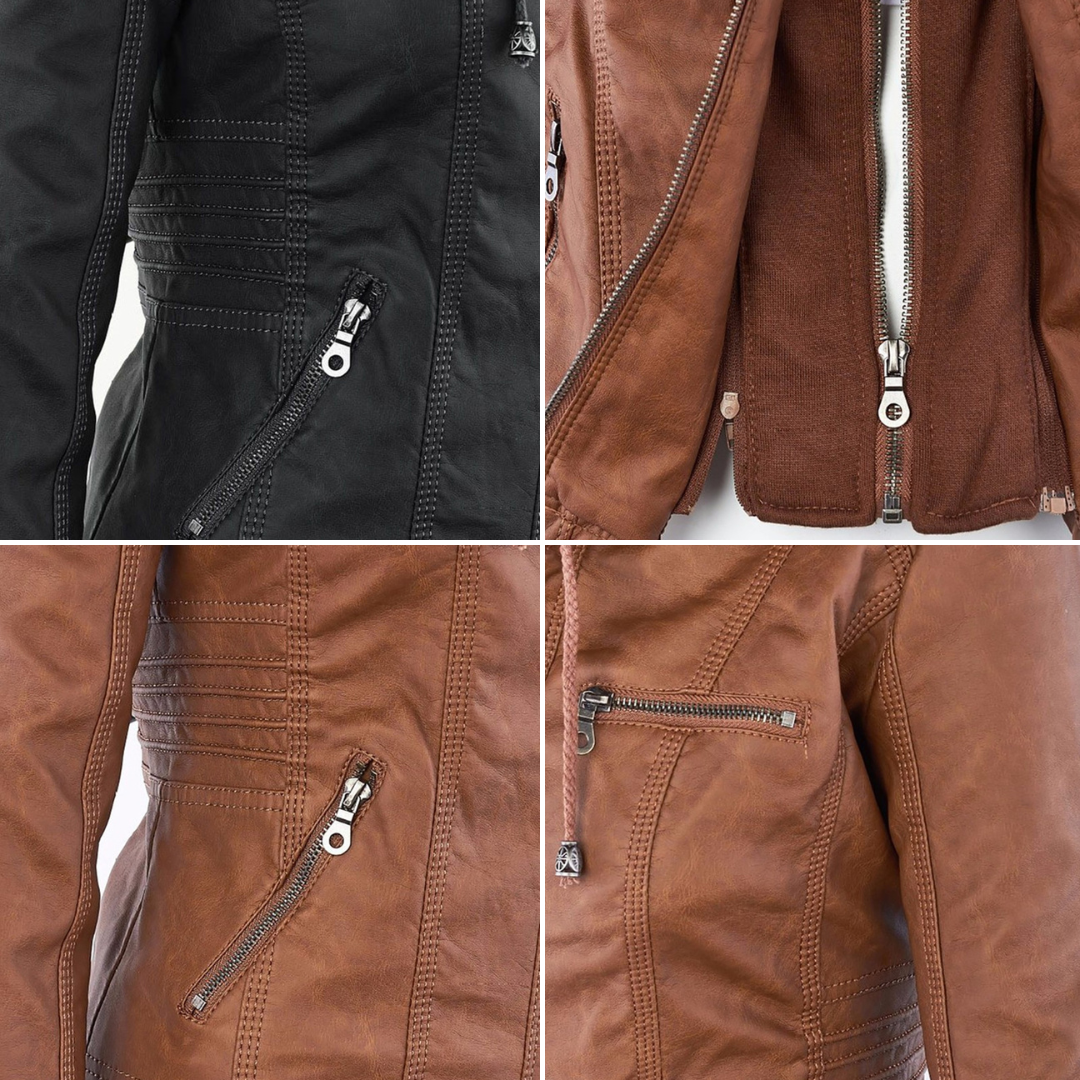Flavia | Giacca in Pelle Robusta ed Elegante
