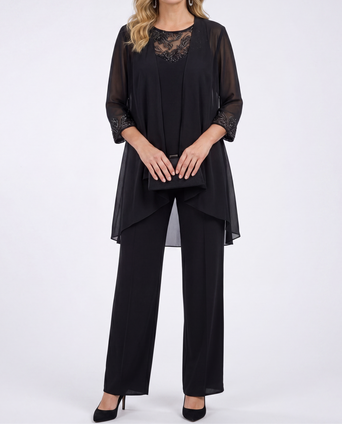 Simonetta | Completo con Giacca Fluente e Pantaloni a Palazzo
