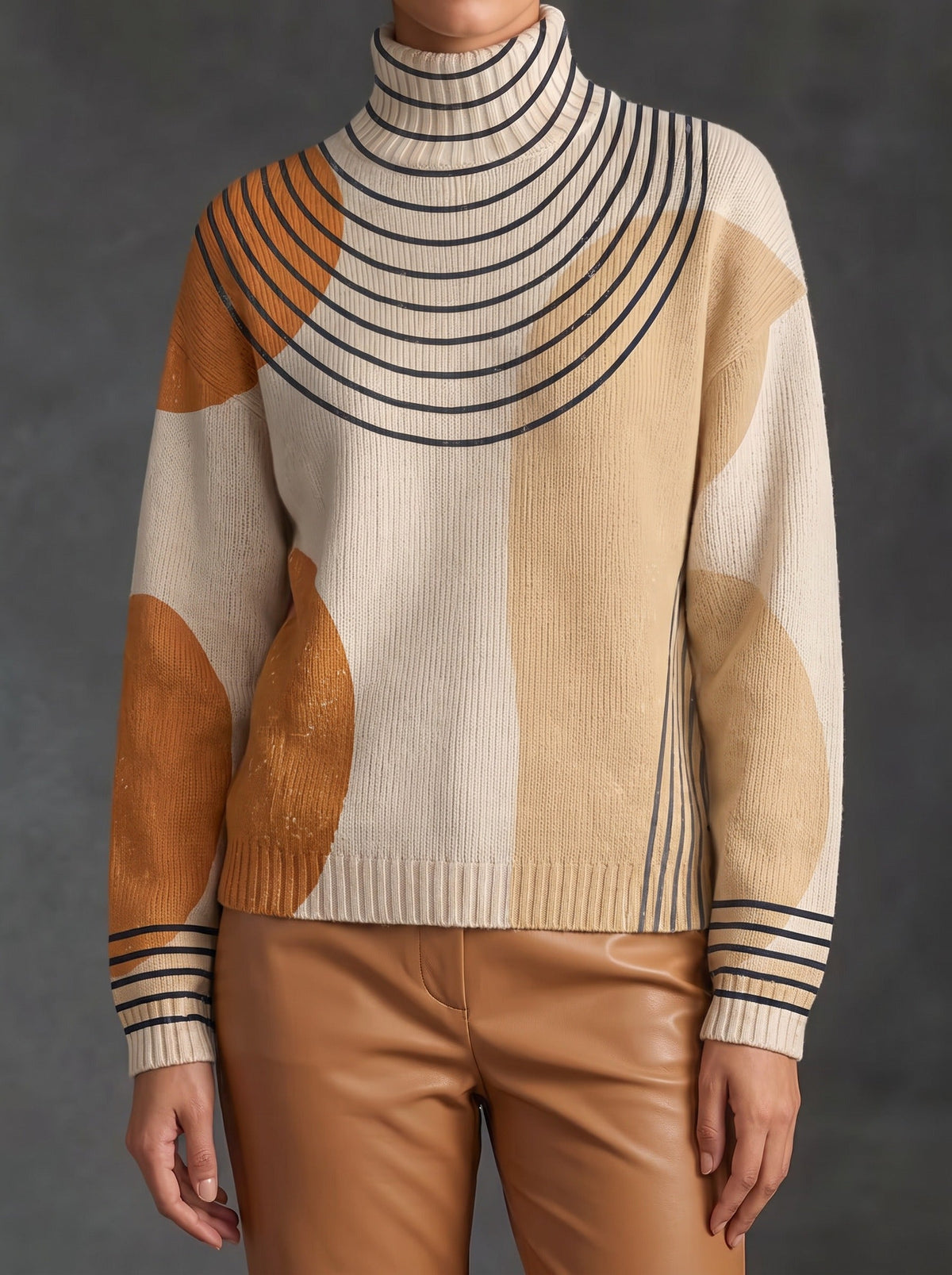 Perrine™ | Dolcevita Color Block Con Archi