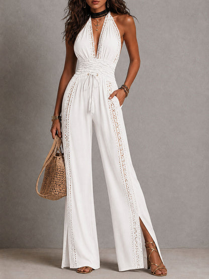 Luisa | Tuta Boho in Pizzo Gamba Larga