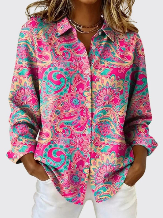 Rosanna | Camicia a Bottoni con Stampa Paisley