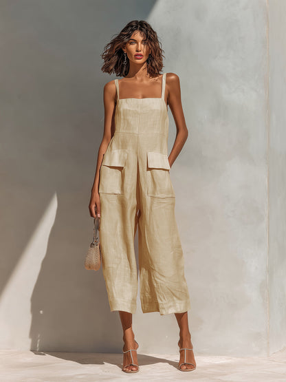 Marina | Tuta Elegante Senza Maniche Gamba Larga