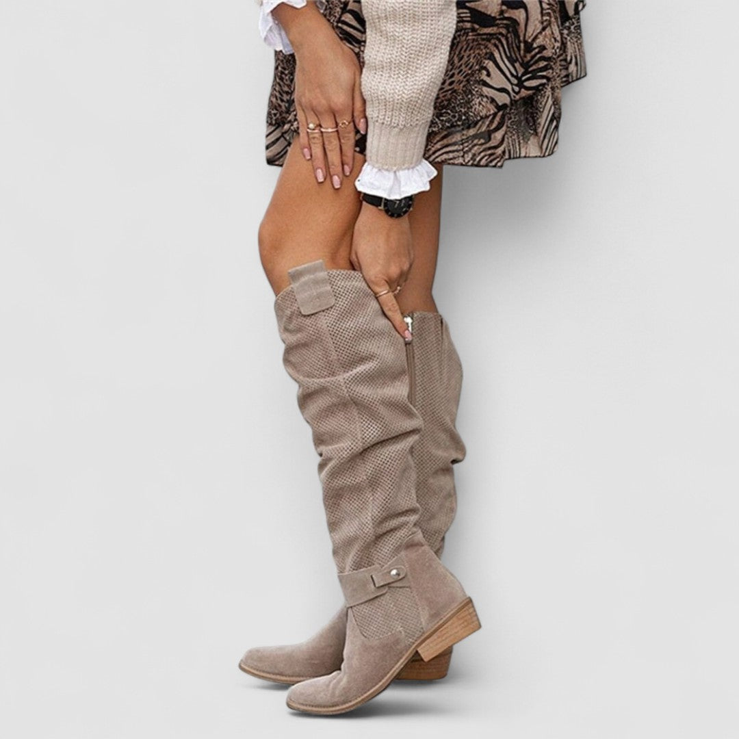 Georgiana | Stivali Western Al Ginocchio Arricciati