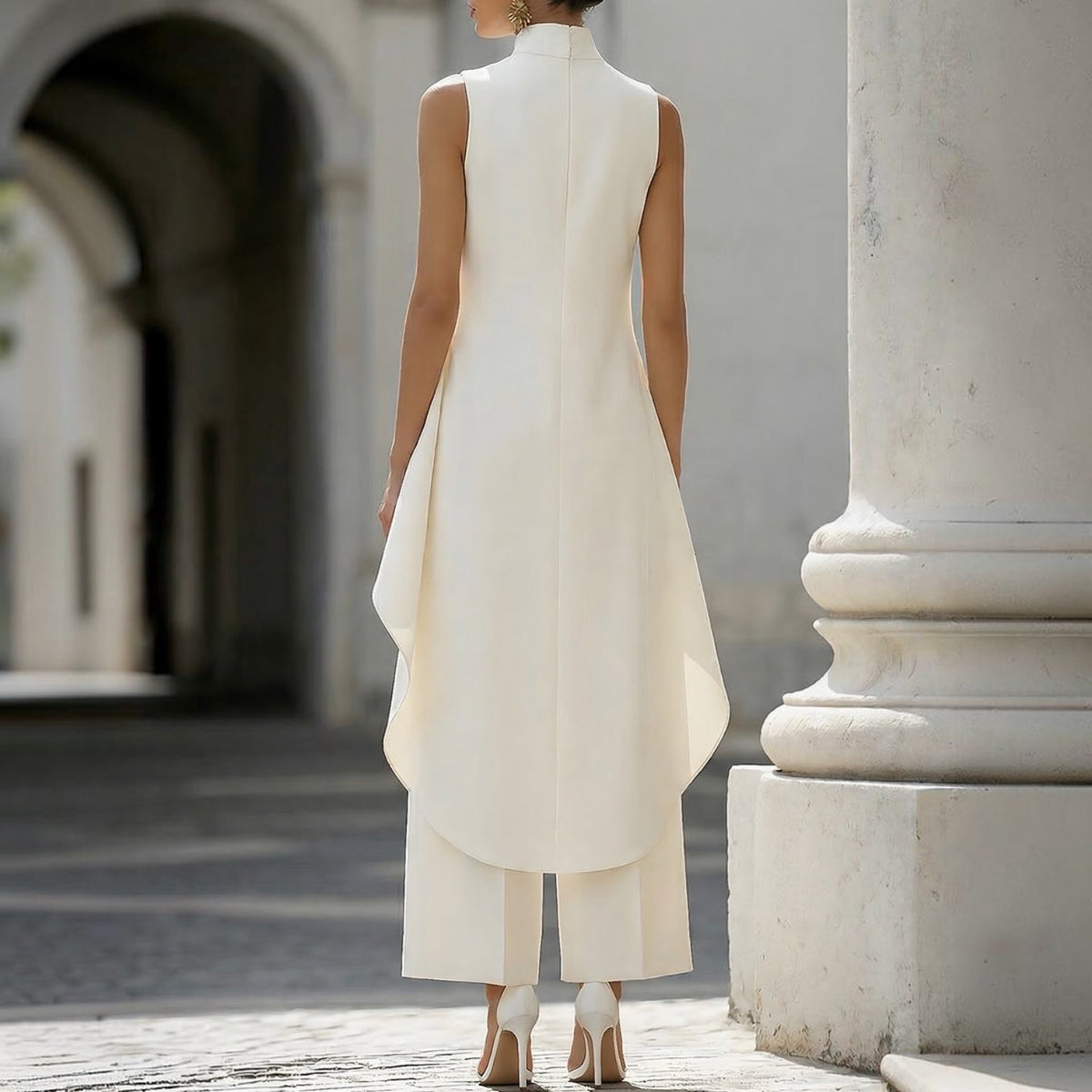 Vera | Conjunto Elegante con Vuelos Asimétricos