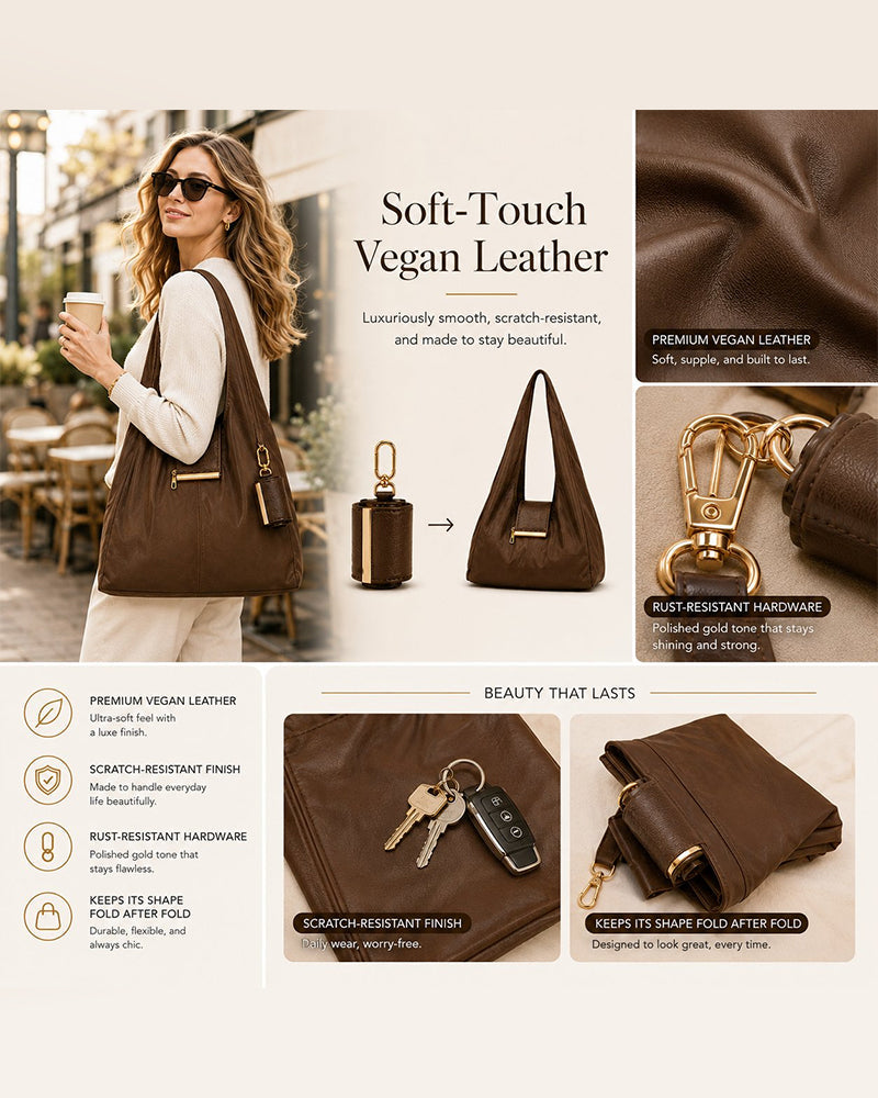 Raffaella | Borsa Tote Trasformabile con Charm