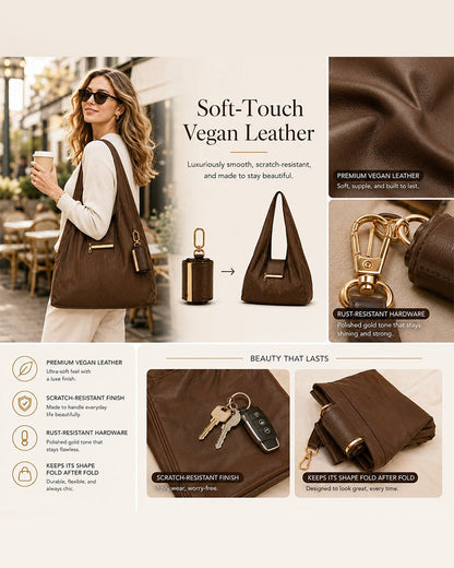 Raffaella | Borsa Tote Trasformabile con Charm