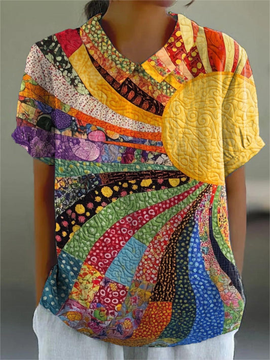 Lila | Camicia Patchwork Sunburst