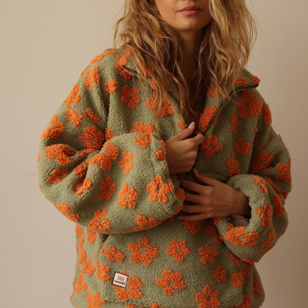 Vittoria | Maglione in Pile Floreale