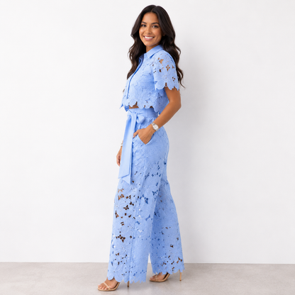 Valeria | Completo Donna Elegante con Pizzo Floreale