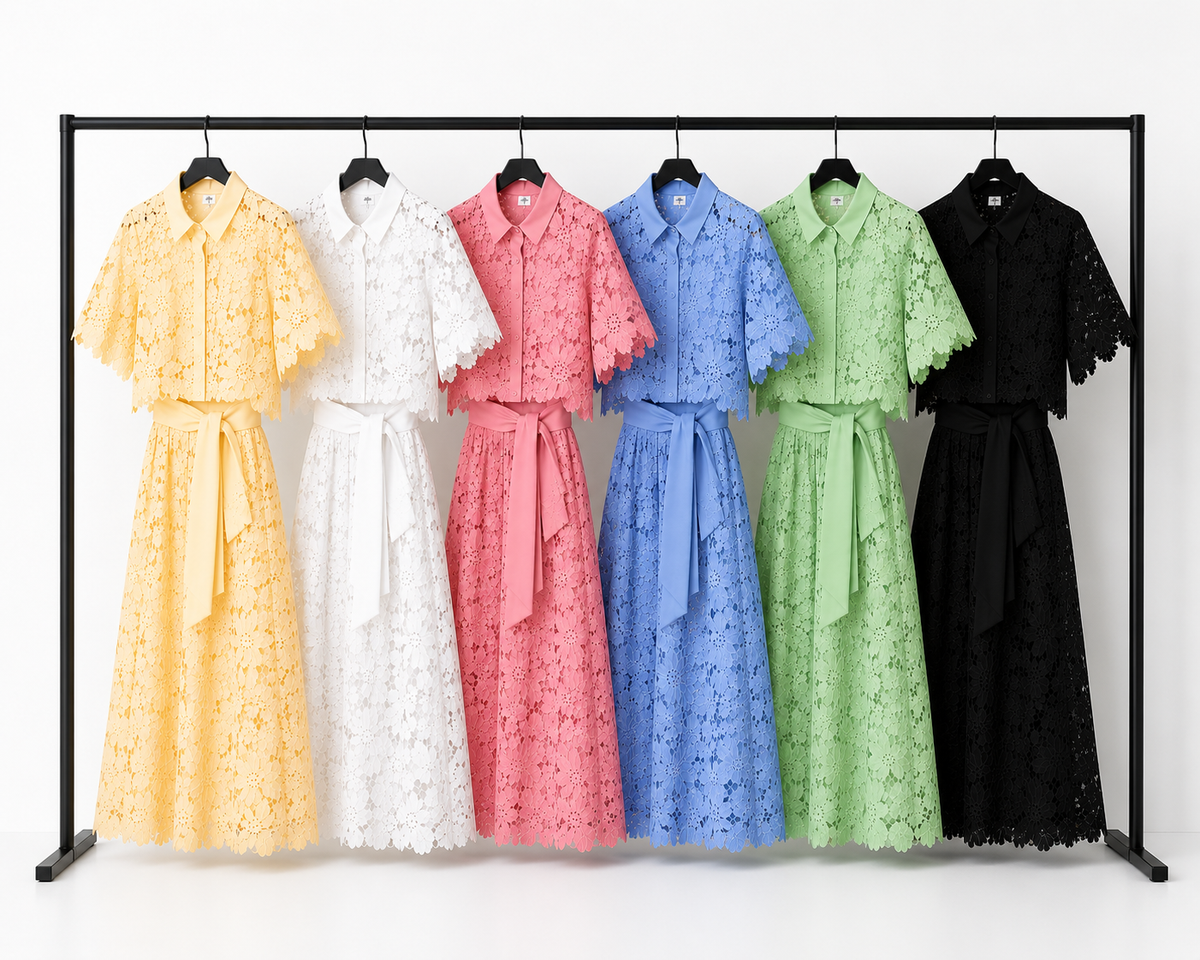 Valeria | Completo Donna Elegante con Pizzo Floreale