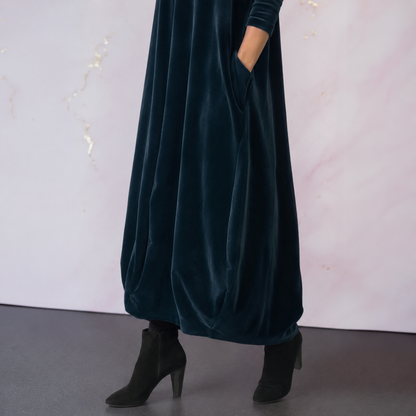 Elena | Abito Maxi in Velluto