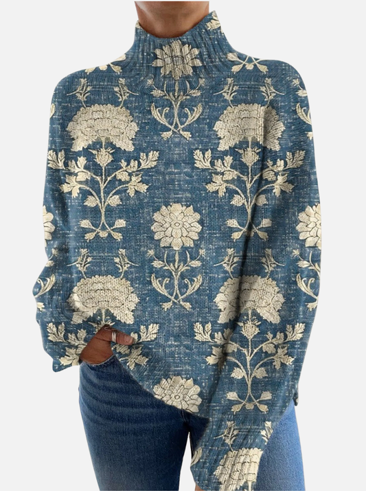 Serena | Maglione Collo Alto Azzurro