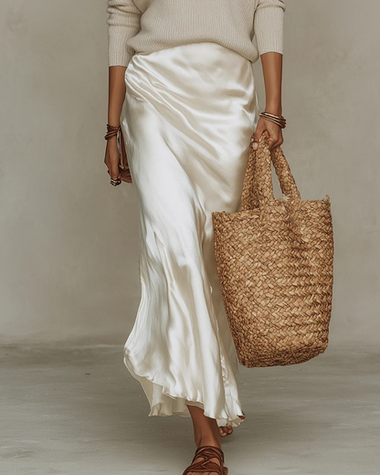 Anaïs | Abito Midi Elegante in Raso