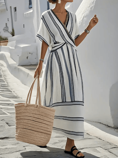 Santorini | Abito maxi mediterraneo dal fascino estivo