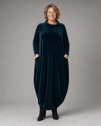 Elena | Abito Maxi in Velluto