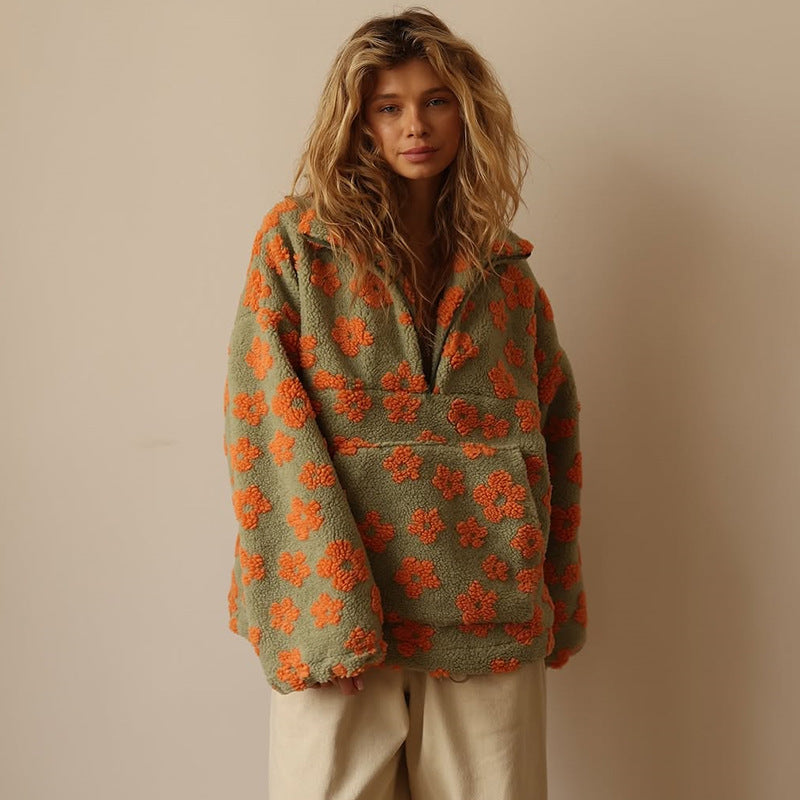 Vittoria | Maglione in Pile Floreale