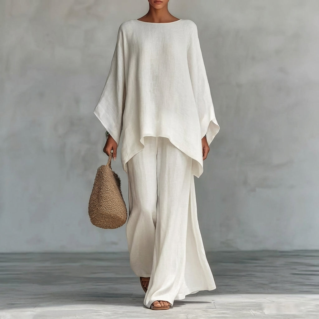 Christine | Completo Due Pezzi con Maniche Lunghe e Pantaloni Ampi