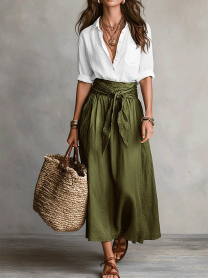 Camilla | Completo Midi Con Vita Annodata