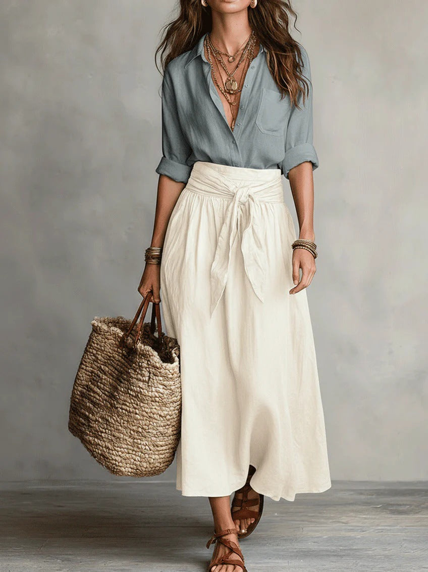 Camilla | Completo Midi Con Vita Annodata