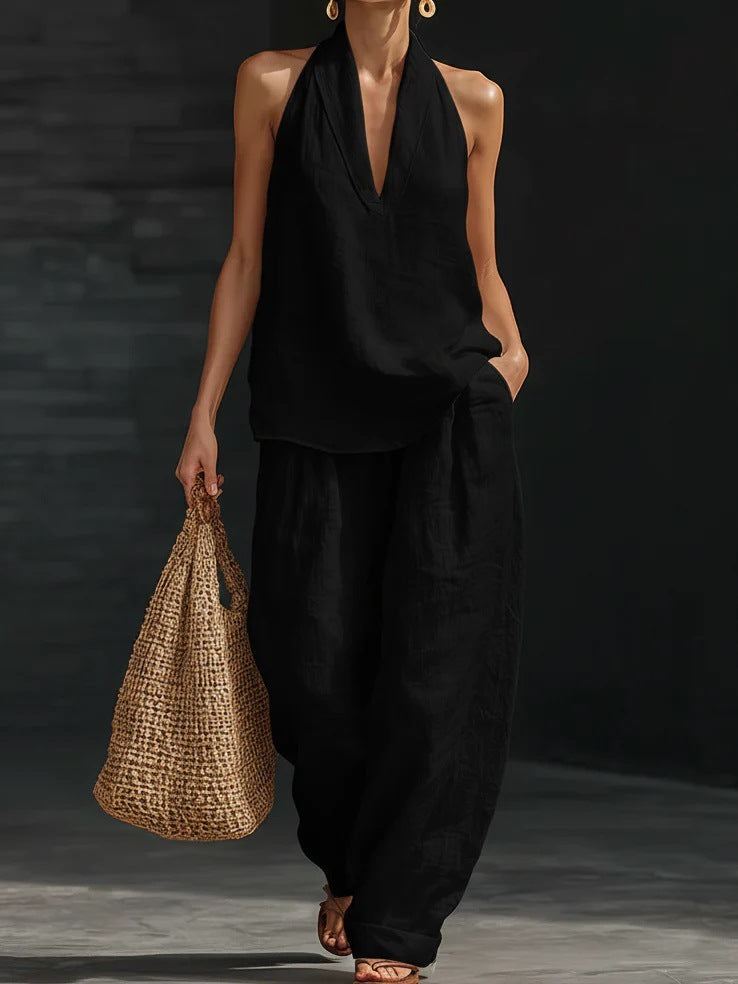 Zoe | Top Senza Maniche e Pantaloni Ampi