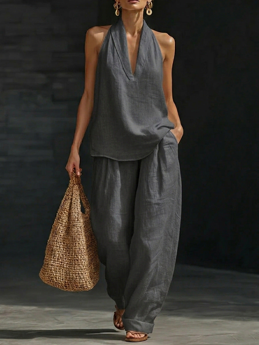 Zoe | Top Senza Maniche e Pantaloni Ampi