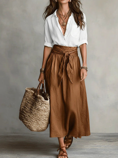 Camilla | Completo Midi Con Vita Annodata