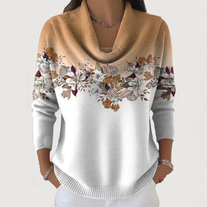 Valeria | Maglione a Fiori con Scollo Morbido