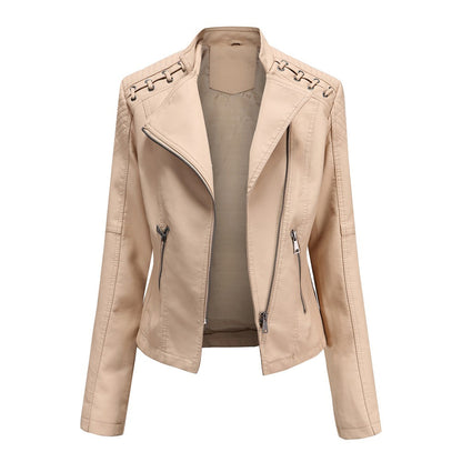 Serena | Giacca Trapuntata Biker Asimmetrica con Occhielli