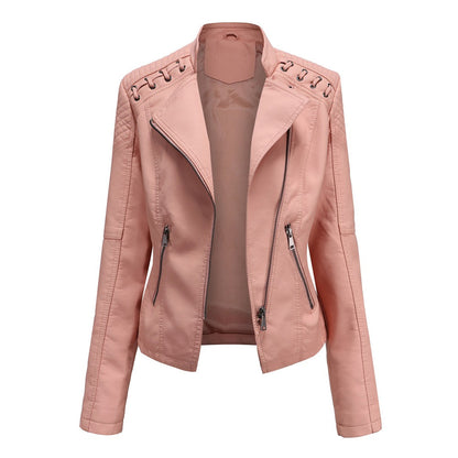 Serena | Giacca Trapuntata Biker Asimmetrica con Occhielli