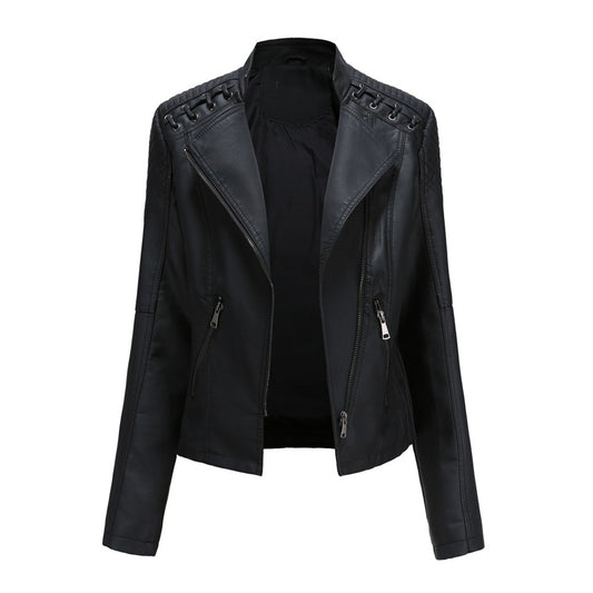 Serena | Giacca Trapuntata Biker Asimmetrica con Occhielli