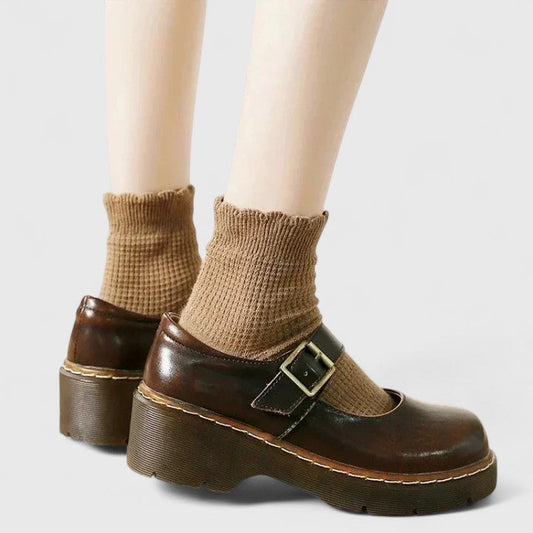 Aveline | Mary Jane con Plateau in Pelle