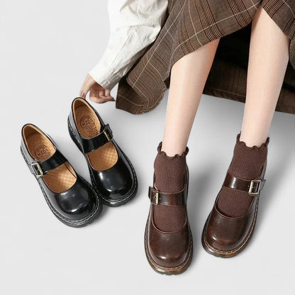 Aveline | Mary Jane con Plateau in Pelle