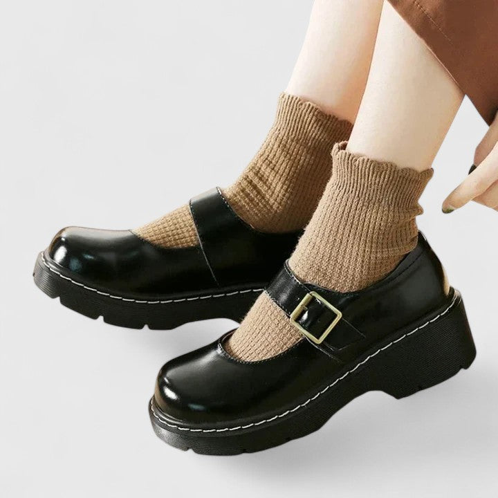 Aveline | Mary Jane con Plateau in Pelle