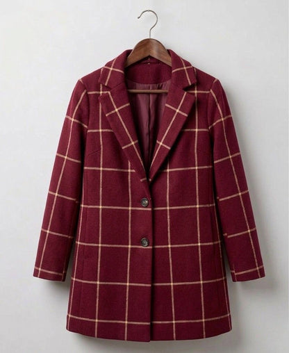 Graziella | Cappotto Lungo in Tweed a Quadri