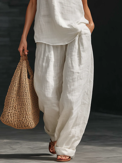 Zoe | Top Senza Maniche e Pantaloni Ampi