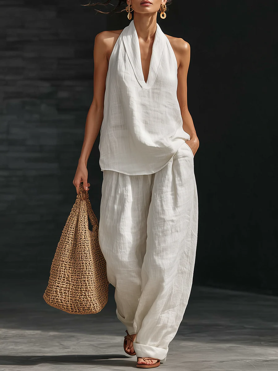 Zoe | Top Senza Maniche e Pantaloni Ampi