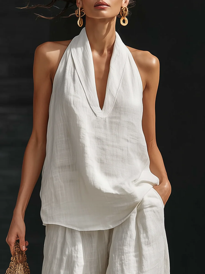 Zoe | Top Senza Maniche e Pantaloni Ampi
