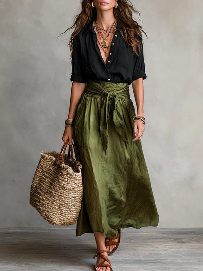 Camilla | Completo Midi Con Vita Annodata