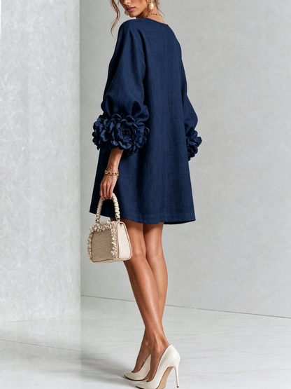 Patrizia | Minivestito a Fiori con Bottoni