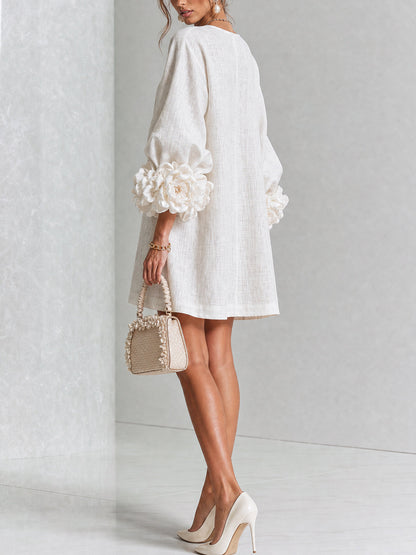 Patrizia | Minivestito a Fiori con Bottoni