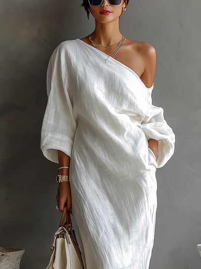 Elise | Abito Lungo Asimmetrico Elegante
