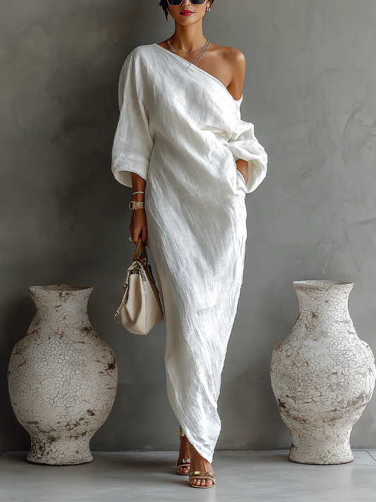 Elise | Abito Lungo Asimmetrico Elegante