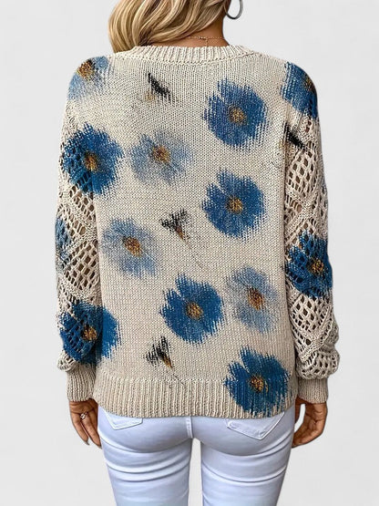Patrizia | Maglione Elegante con Motivo Floreale
