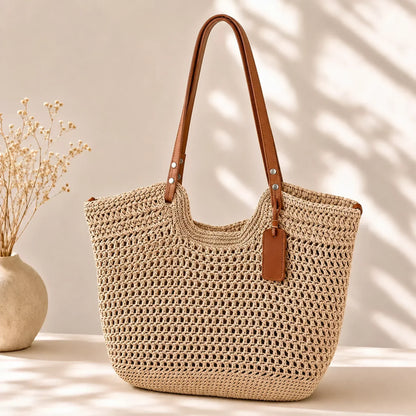 Donatella | Borsa Tote Crochet Intrecciata a Mano