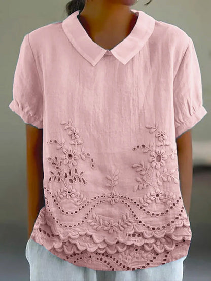 Lily | Camicia Ricamata a Fiori
