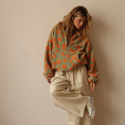 Vittoria | Maglione in Pile Floreale