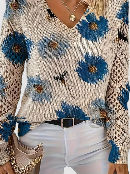 Patrizia | Maglione Elegante con Motivo Floreale