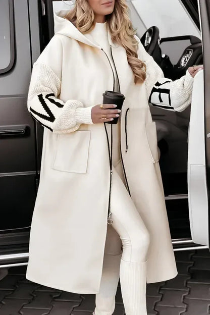 Alessandra | Giacca Patchwork Idrorepellente con Cappuccio