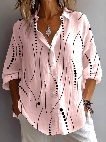 Flavia | Camicia Comoda con Stampa Artistica