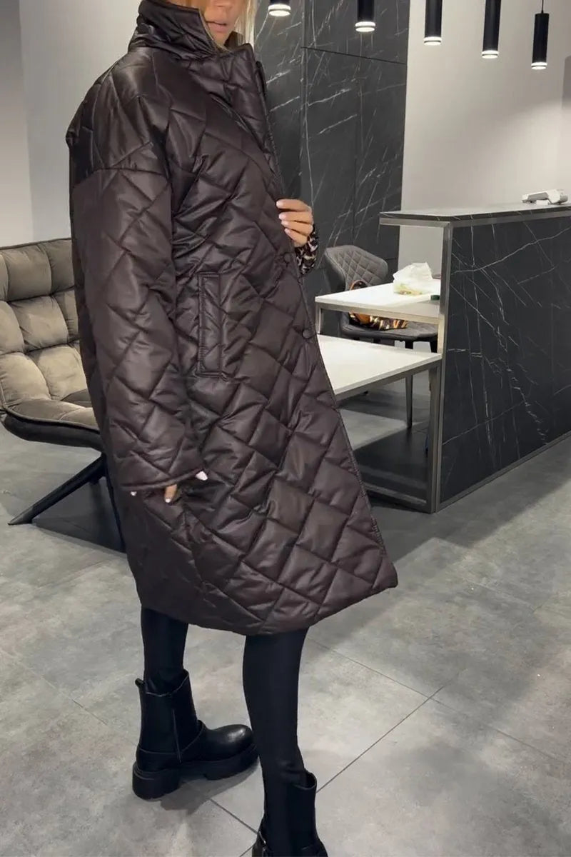 Fabiana | Cappotto Trapuntato Reversibile con Stampa Leopardata